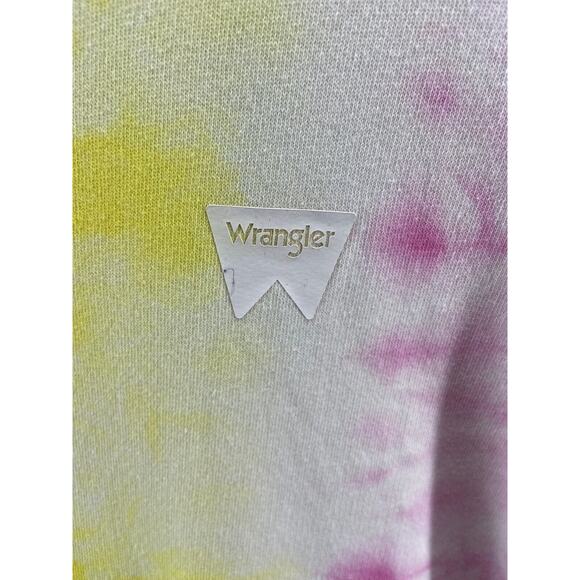 NWT Wrangler Sweatshirt Womens Small Tie Dye Oversize Blue Yellow Pink Cotton - Picture 4 of 12